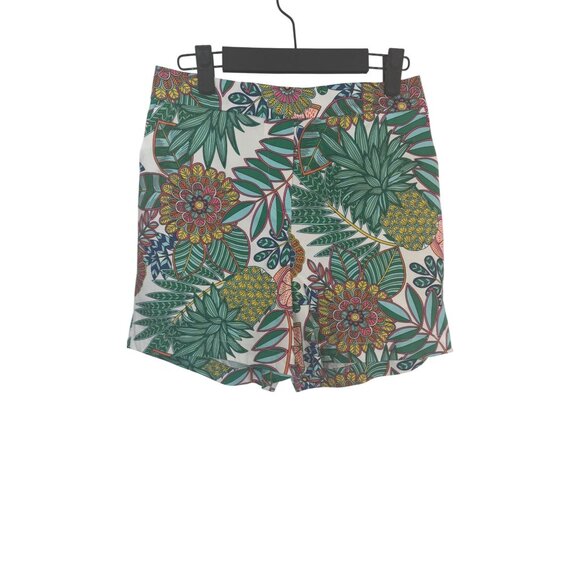 Boden Size 4 Floral Botanical Shorts  Elastic Waist Cotton Blend - Picture 2 of 14